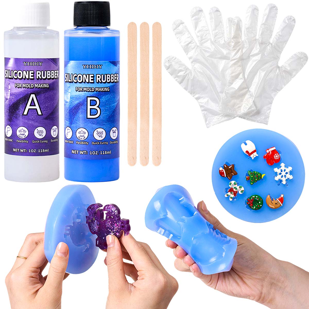 Soap Making Instructions - 118ml/296ml Silicone Mold Making Kit for