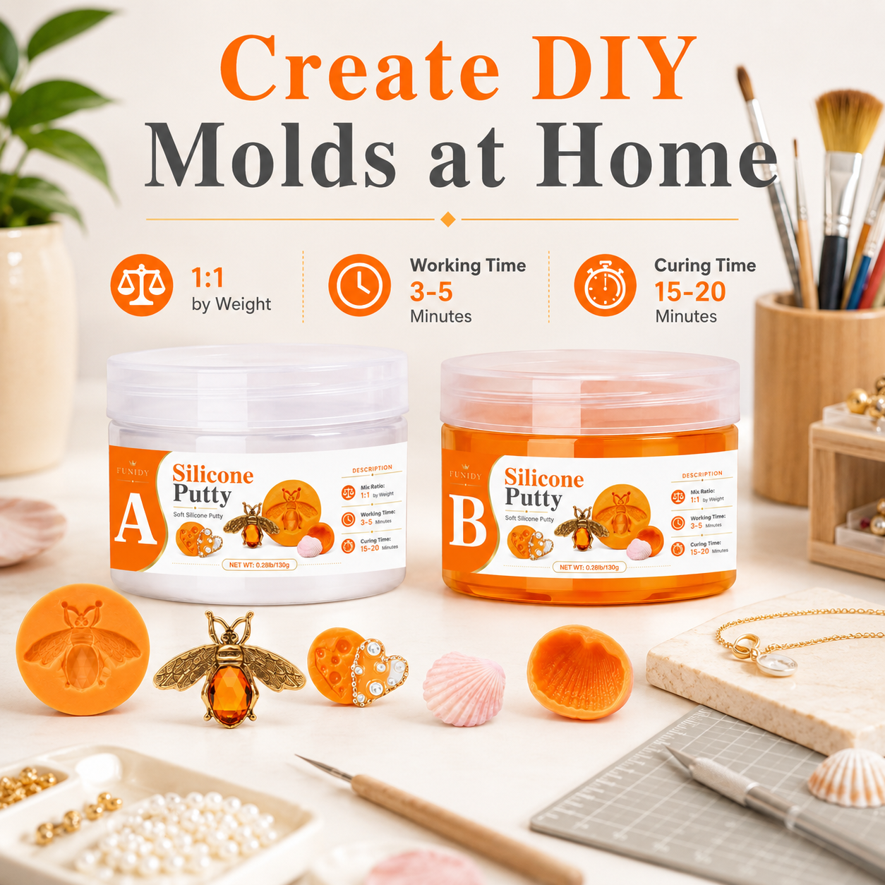 Soap Making Instructions - SILICONE PUTTY Making Kit, Fast Curing,