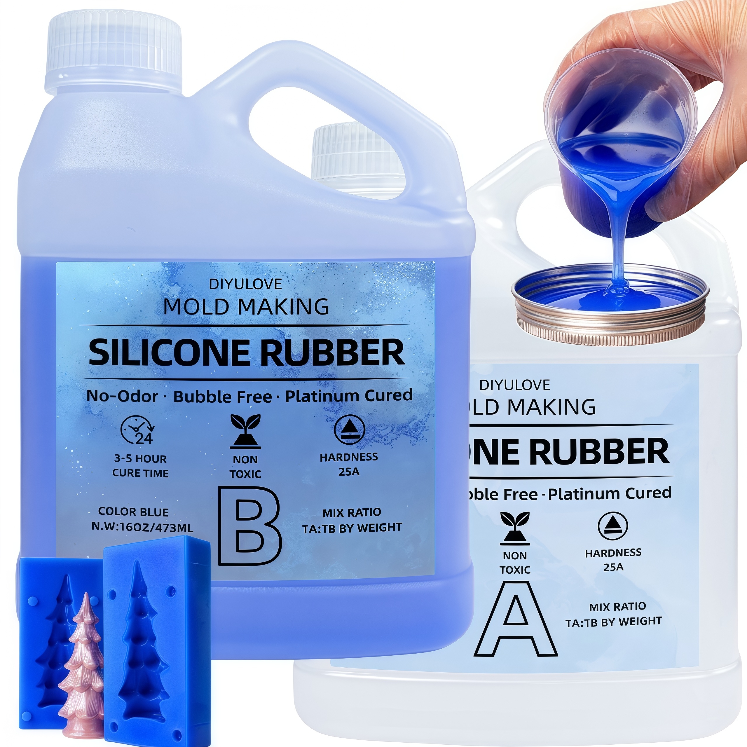 Soap Making Instructions - 32oz High-Performance Silicone Rubber Non-Toxic for