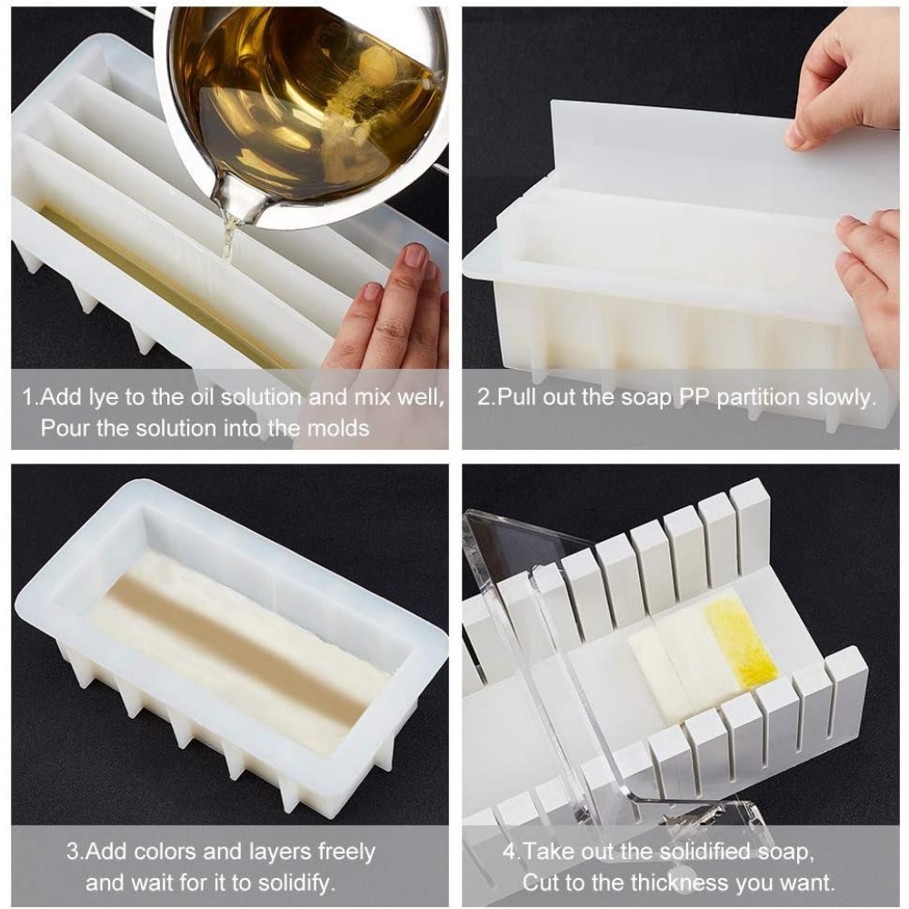 1 Pack 5pcs Silicone Loaf Soap - مراجعة Soap Making Items وسعره