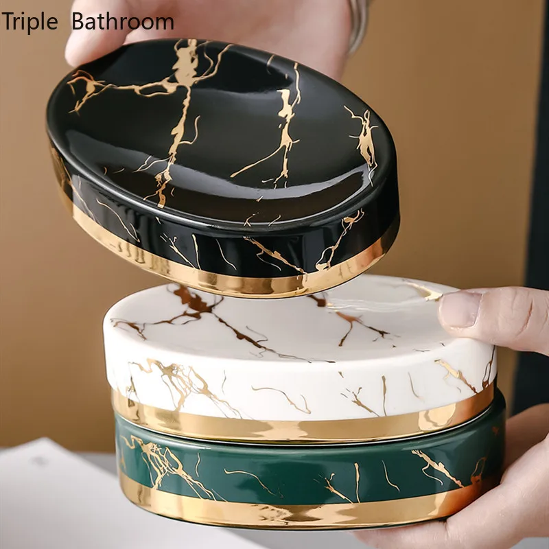 Marble Stripes Ceramics Bathro - مراجعة Soap Making Items وسعره