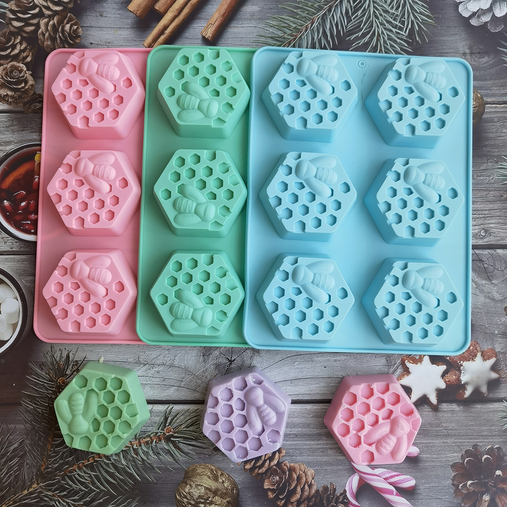 Silicone Hexagonal Bee Soap Mo - مراجعة Soap Making Instructions وسعره