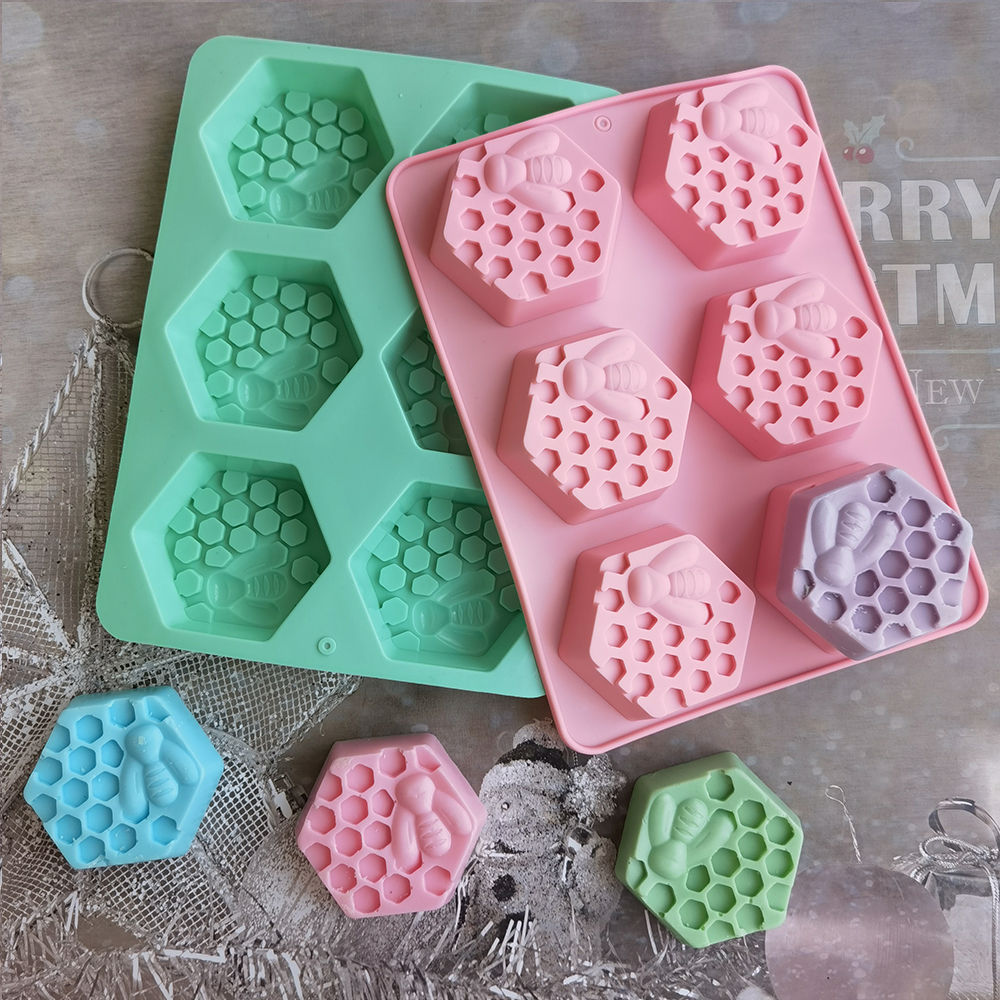 Silicone Hexagonal Bee Soap Mo - مراجعة Soap Making Instructions وسعره