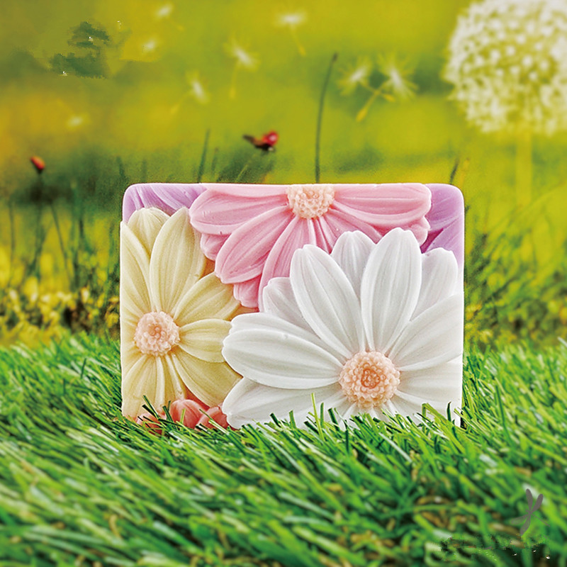 Newest!!!3d Elegant Sunflower  - مراجعة Soap Making Instructions وسعره