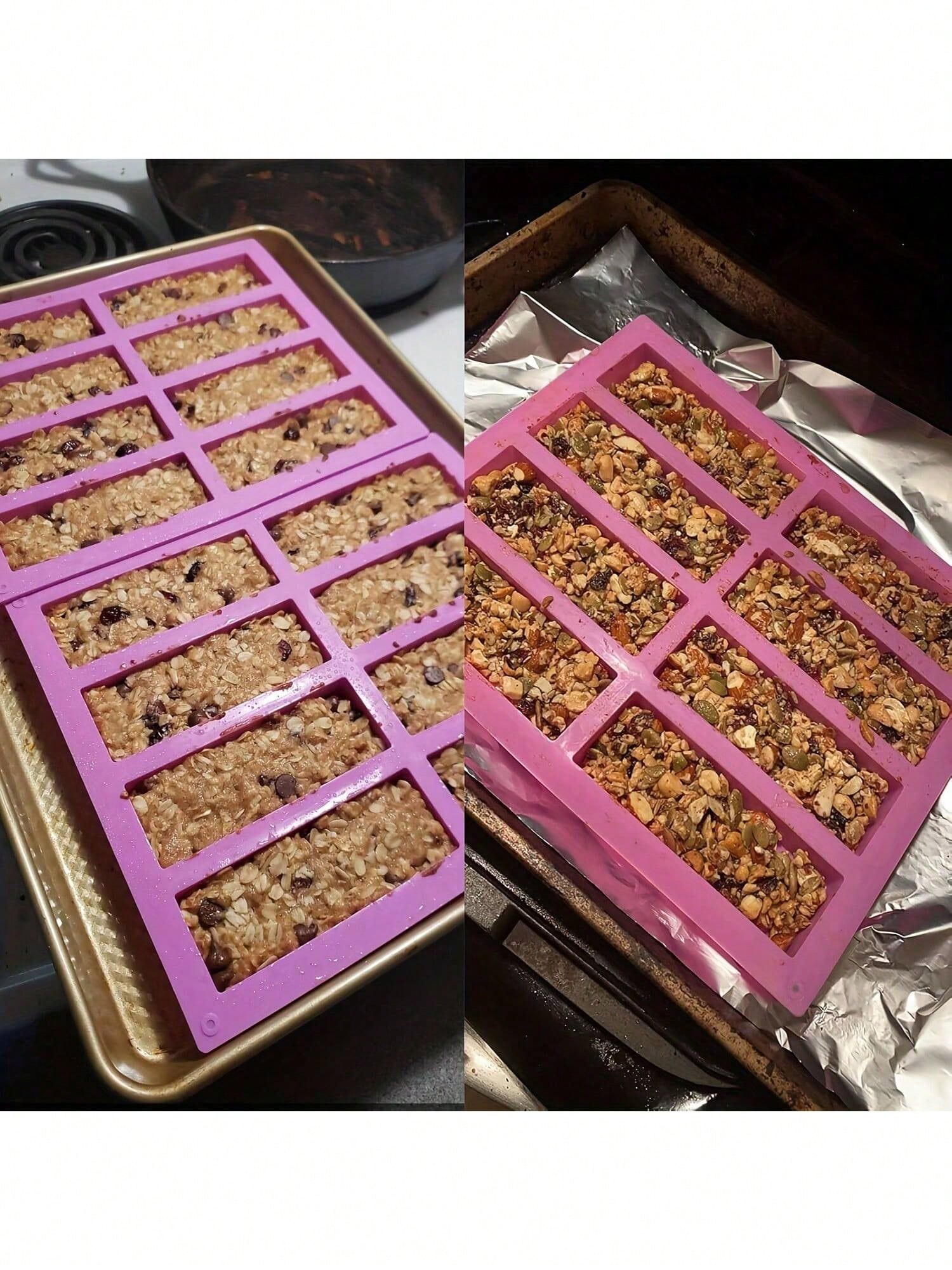 1pc Silicone Granola Bar Mold, - مراجعة Soap Making Tray وسعره