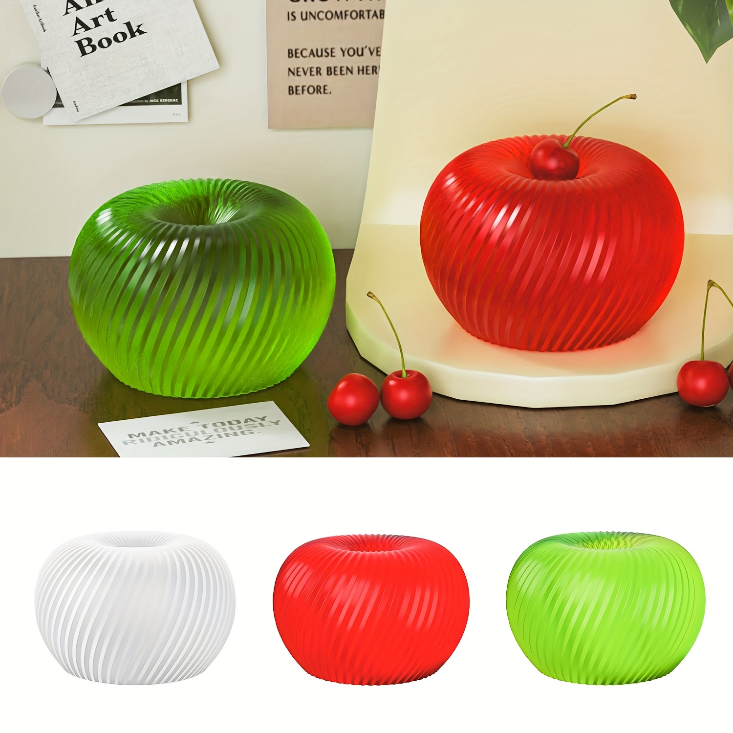 A trendy red apple silicone mo - مراجعة Soap Making Instructions وسعره