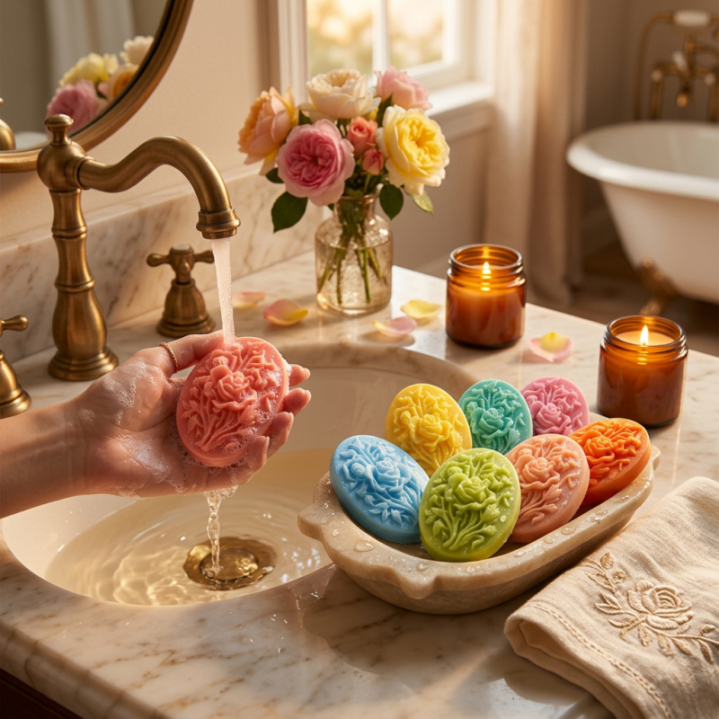 4 Silicone mold with flower sh - مراجعة Soap Making Instructions وسعره