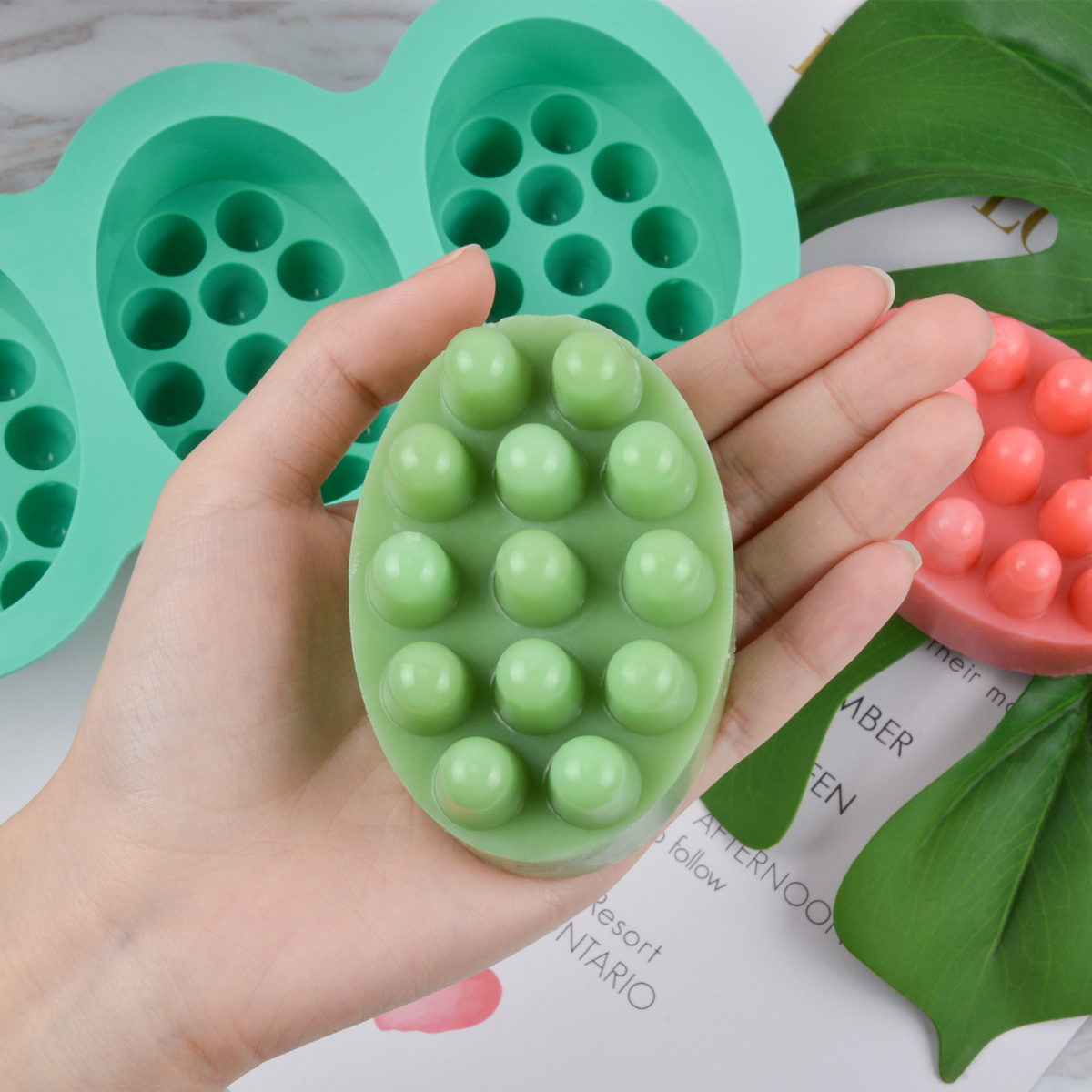 4 Hole Oval Massage Soap Silic - مراجعة Soap Making Instructions وسعره