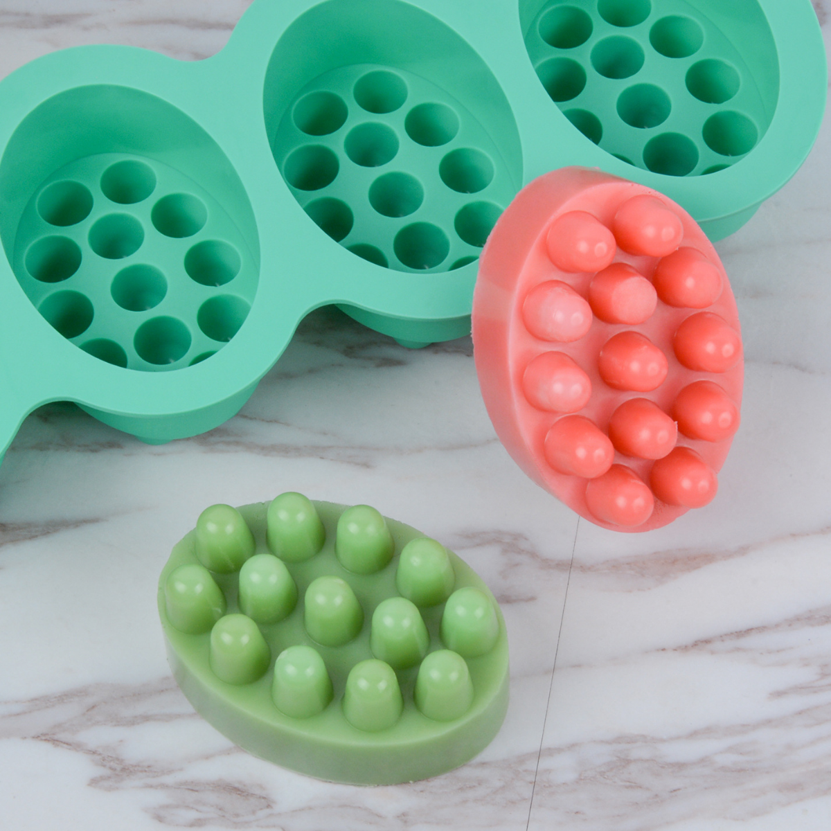 4 Hole Oval Massage Soap Silic - مراجعة Soap Making Instructions وسعره
